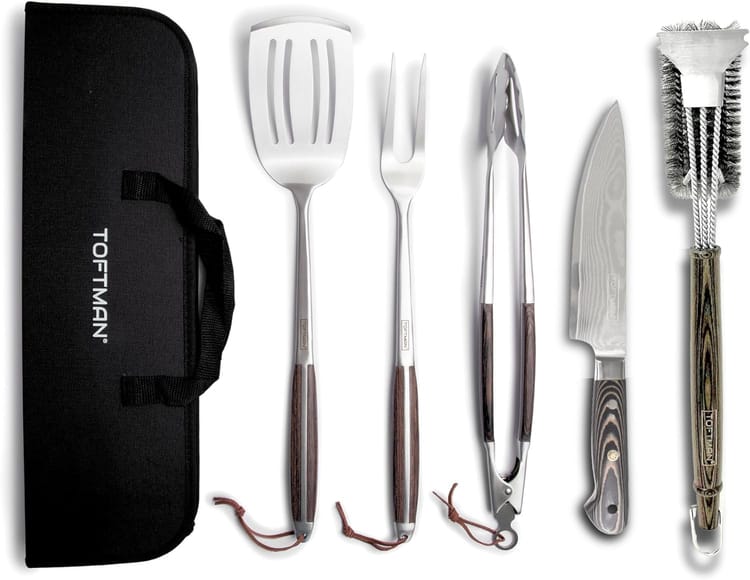 5-Piece Grill Set Stainless Steel