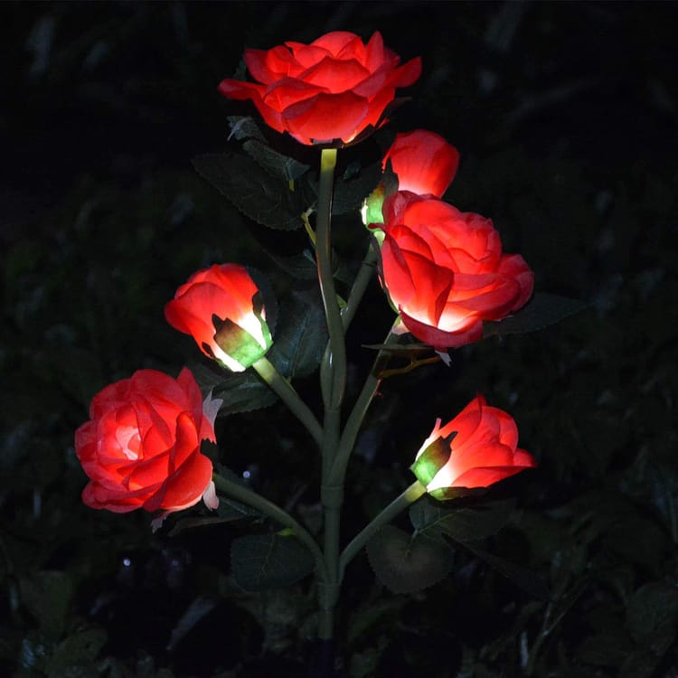 Garden Solar Decorative Rose Flowers Lights