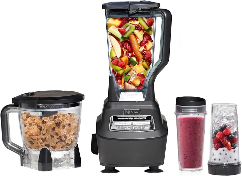 Ninja BL770 Mega Kitchen Blender System, 4 Functions for Smoothies, Processing, Dough, Drinks & More